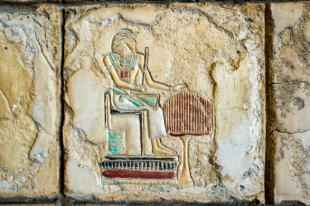 Casino hieroglyph mural stone photo