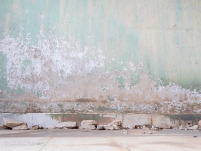 Worn painted wall