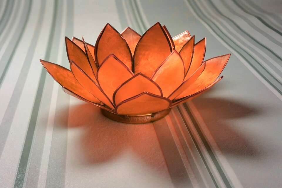 Glass orange decoration