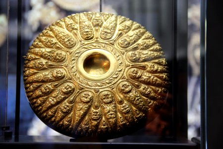 Scythian Gold Vessel from Crimea, 4th Cent. BC, on Loan from Hermitage. Displayed at Athens Acropolis Museum photo