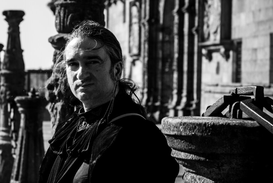 Man black and white local