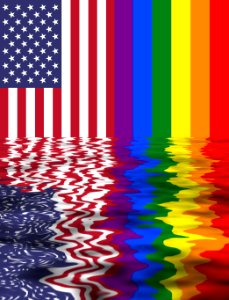 American Rainbow Flag photo