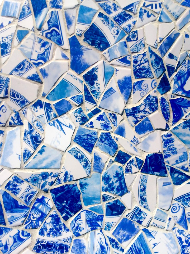 Blue ceramic tiles