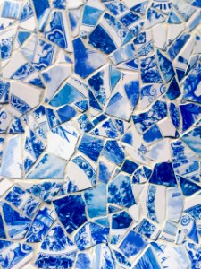 Blue ceramic tiles