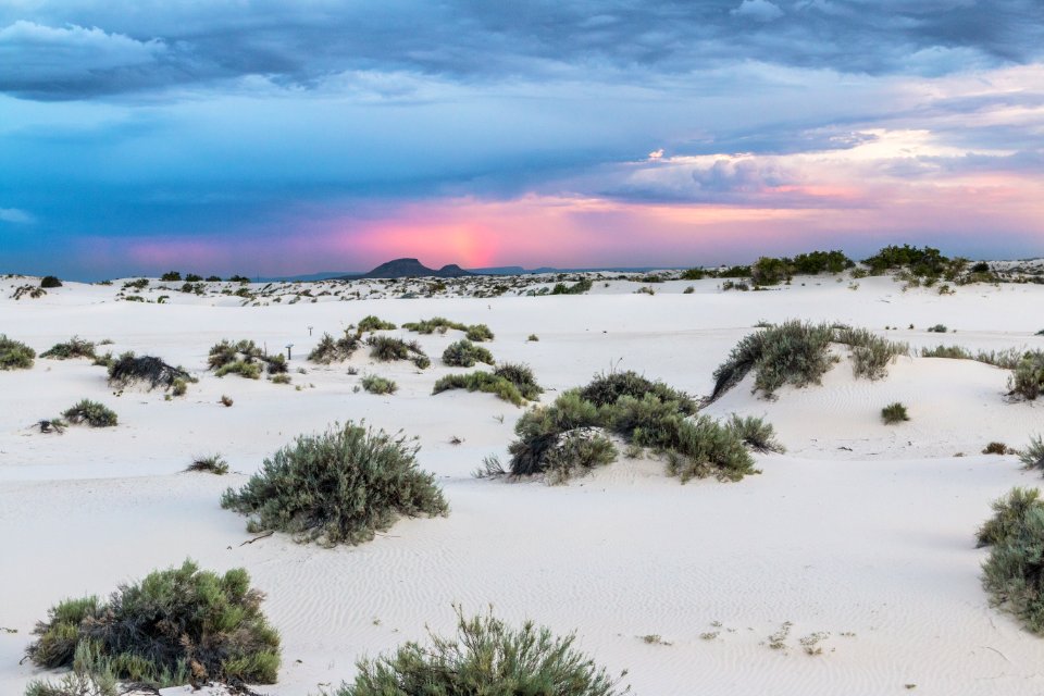 Pink Skies over White Sands