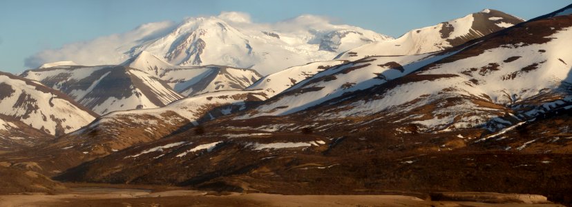 Mageik Volcano from Griggs Visitor Center Panorama
