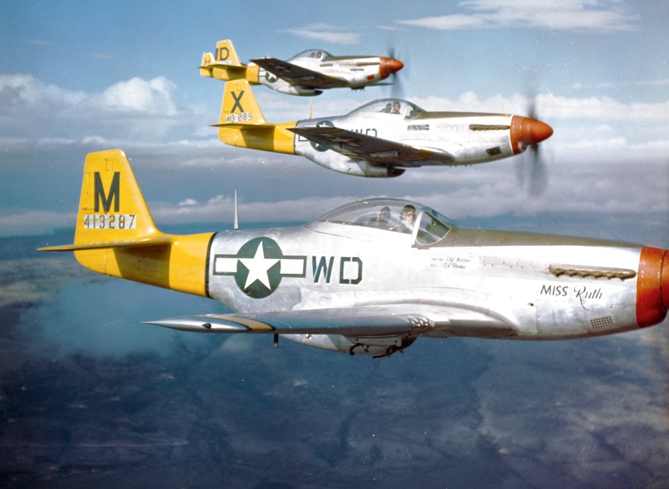 P-51D Mustangs of the 4th Fighter Squadron