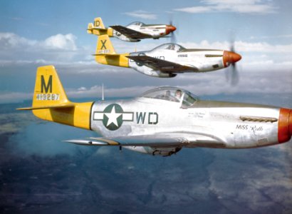 P-51D Mustangs of the 4th Fighter Squadron