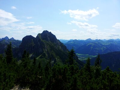 Nature summit distant view photo