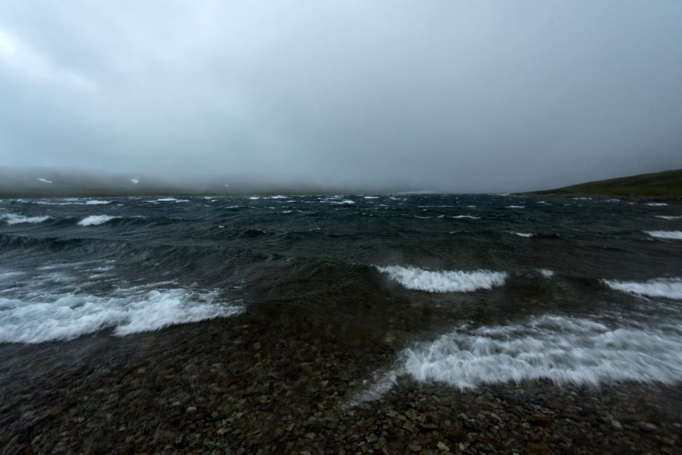 Wind stirs up the waters of Mirror Lake, Katmai Perserve NPS Photo/Russ Taylor