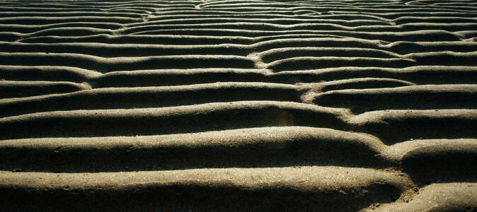 Sand pattern bathing beach