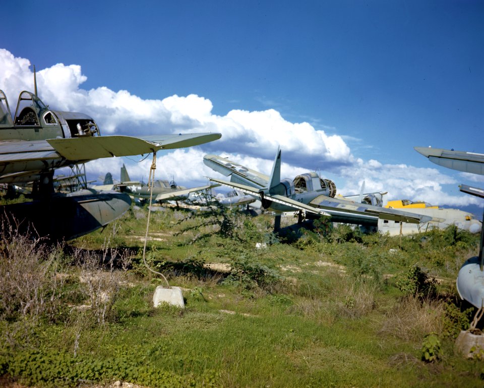 A Naval Air Station boneyard shortly after WW II