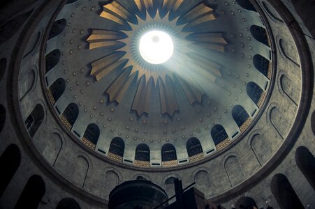 Dome interior light rays photo