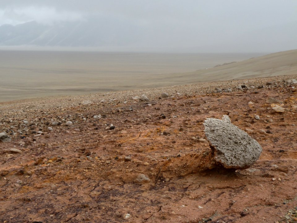 wind abraded pumice between Mt. Cerberus and Mt. Mageik