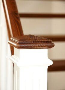 Stairs newel post post head photo