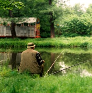 Pentacon Six + MC Biometar 2,8/120 - Fisherman at Svitava River 1
