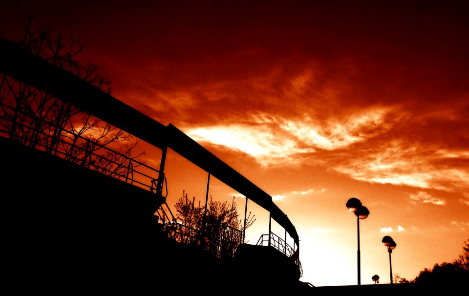 Abandoned Stadium Silhouette 2