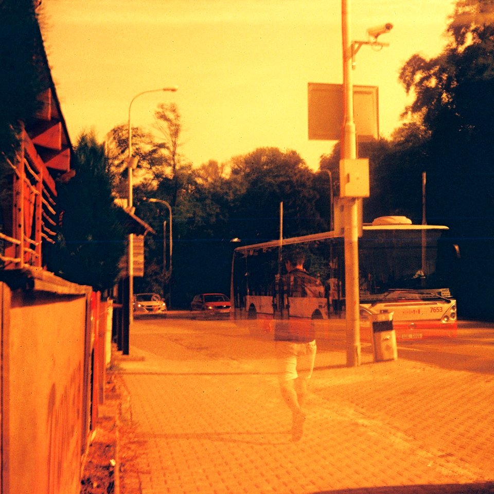 Smena 8M - Redscale - Double Exposure on Drobného Street