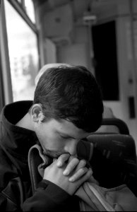 Kiev 4 - New Scan - Tired Young Man in the Tram 1