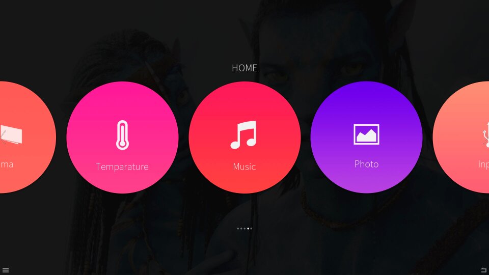 Ui circle tv menu