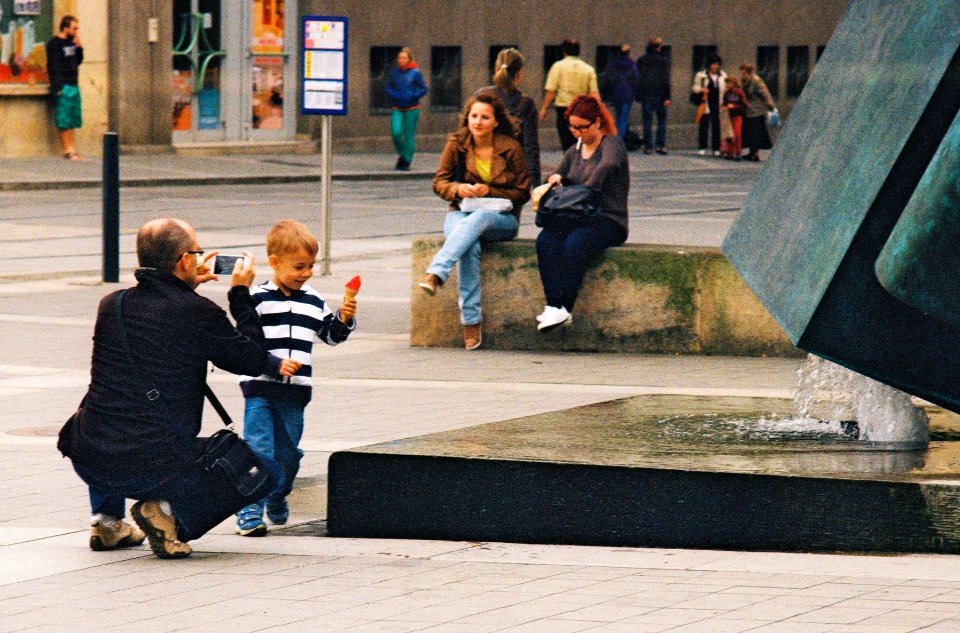 Kiev 4 + Jupiter-11 135/4 - Father and Son on Moravian Square 3