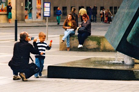 Kiev 4 + Jupiter-11 135/4 - Father and Son on Moravian Square 3