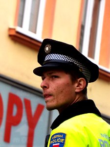 Policeman - Candid Portrait photo