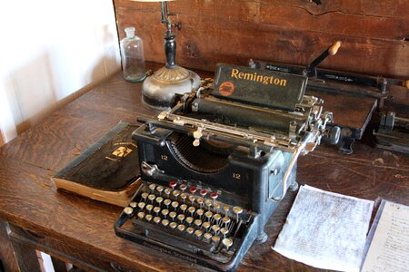 Ghost town castle dome typewriter photo