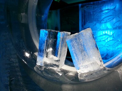 Cold blue frozen