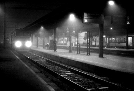 Praktica BC1 - Railway Station in Foggy Night 02 photo