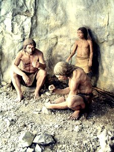Neanderthal Family (detail of diorama)