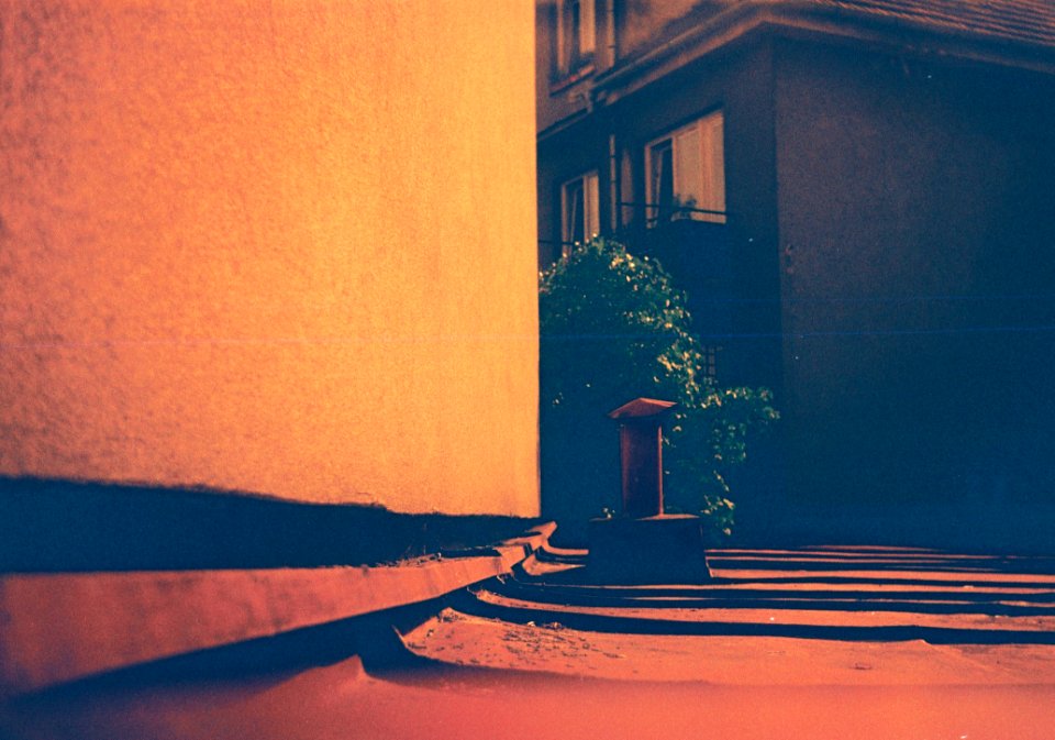 Smena 8M - Redscale - Roof of a Garages 2
