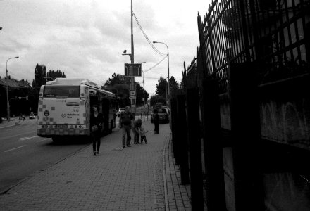 Beirette Electronic - People Leaving the Bus photo