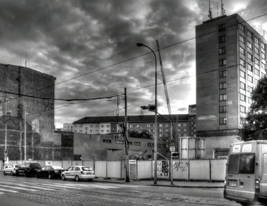 Demolition Site at Dusk (edited converging verticals)