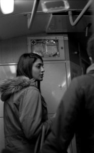Praktica BC1 - One of the Most Beautiful Women I've ever seen (Taken in the tram)