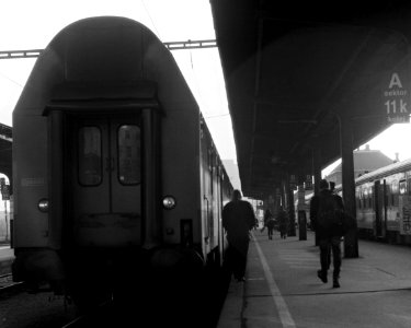 Flexaret 3a - People Catching the Train 1 photo