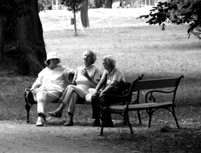 Elderly Ladies in Park (remastered)