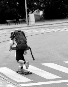 Skateboarding on the Streets photo