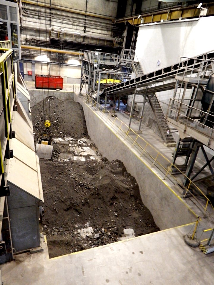 Ash (the final product) in Incineration Plant 1
