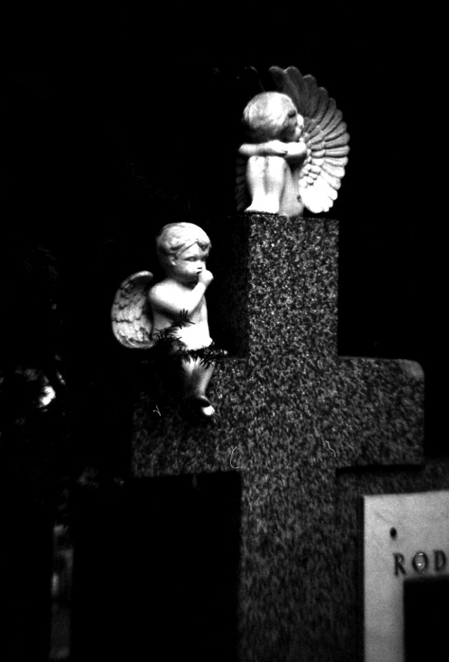 Holga 120FN - Little Angels on the Cross (taken with flash)