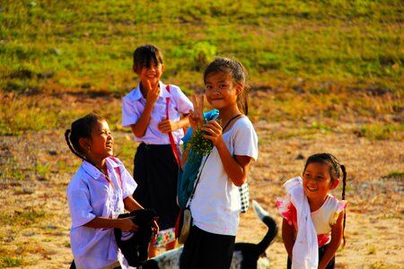 Happiness pupil female photo