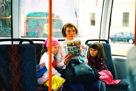 Praktica MTL 5 + Helios 44-2 2/58 - Mother Reading to her Daughters a Comic Book photo