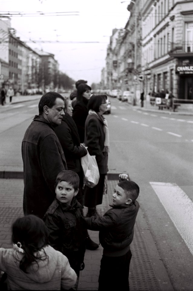 Zorki 4 + Industar-61 L/D - People at Crosswalk