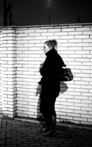 Praktica BC1 - Woman Waiting in front of Post Office