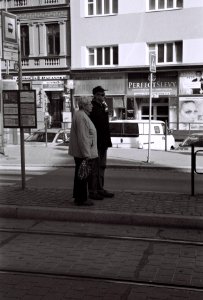 Kiev 4 - Couple Waiting for a Tram photo