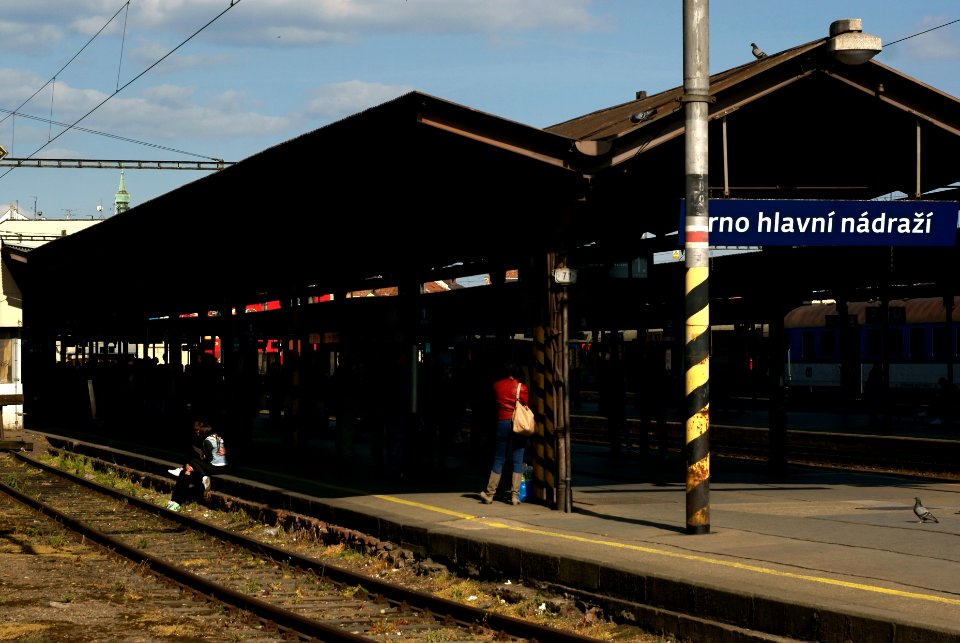 Sony Alpha A230 with Helios-44-2 - Train Station - Light and Shadow