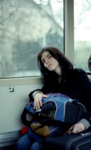 Praktica BC1 - Young Woman in the Tram photo