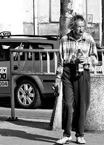 Street Person with Bottles (new version) photo