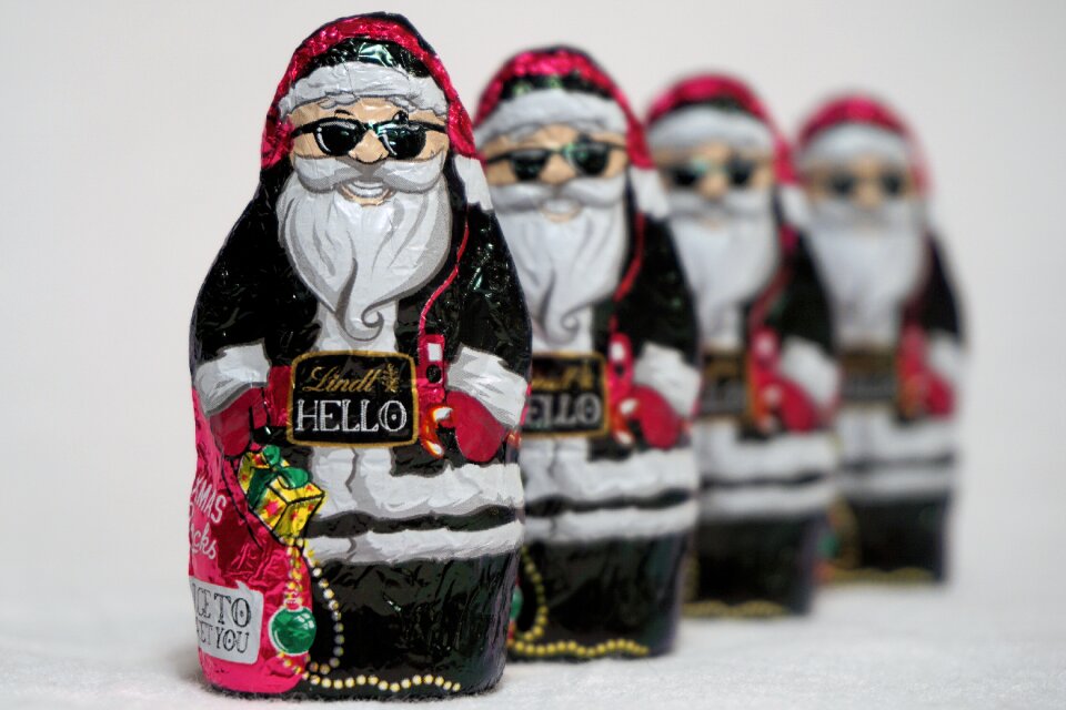 Santa claus figure chocolate santa claus