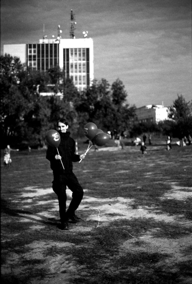 Canon Rebel XS- New Scan -  Slightly Mad Looking Communist with Baloons (Jiří Hráček)